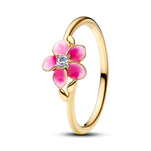 Inel Disney Moana Placare Aur Galben 14K CZ Email Roz PANDORA