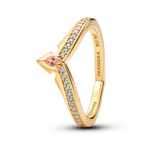 Inel Disney Aurora Placare Aur Galben 14K CZ Roz PANDORA