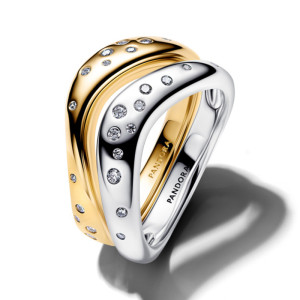 Inel ESSENCE Argint 925 Placare Aur Galben 14K CZ PANDORA