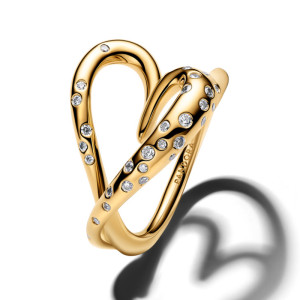 Inel Inima ESSENCE Placare Aur Galben 14K CZ PANDORA
