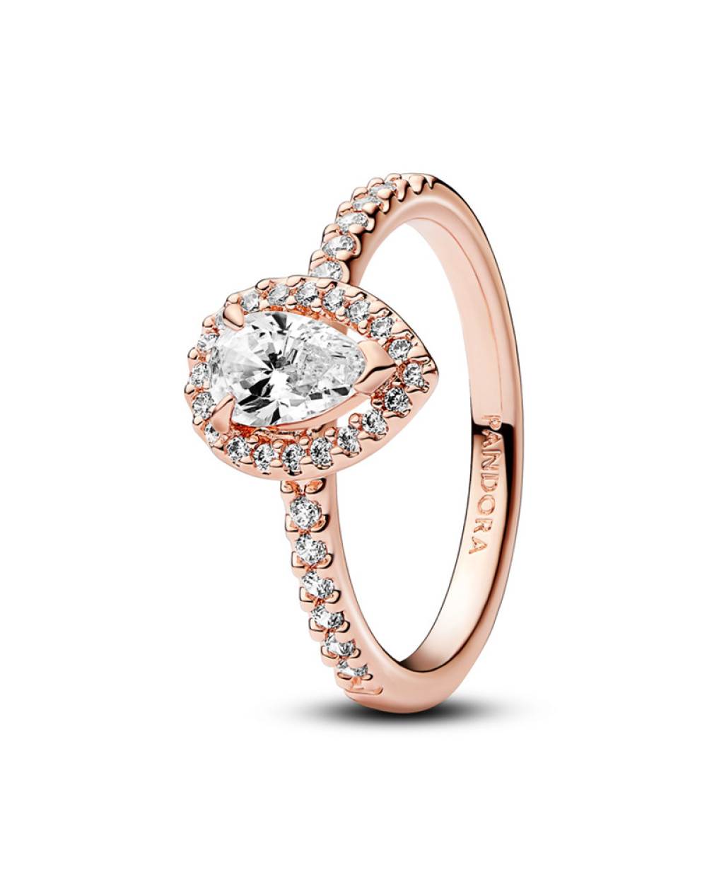 Inel Placare Aur Roz 14K CZ PANDORA