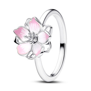 Inel Floare de Cires Argint 925 Email Roz PANDORA