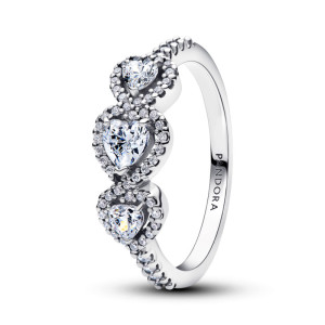 Inel Inimi Argint 925 CZ PANDORA