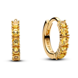 Cercei Placare Aur Galben 14k Cristal Galben PANDORA