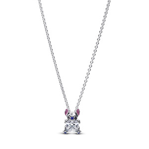 Colier Disney Stitch Argint 925 CZ Email Violet, Albastru si Negru PANDORA