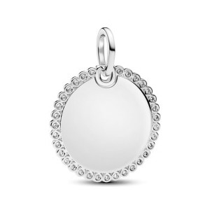 Pandantiv Gravabil Rotund Argint 925 CZ PANDORA