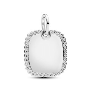 Pandantiv Gravabil Patrat Argint 925 CZ PANDORA