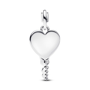 Pandantiv Inima Cheie Gravabila Argint 925 CZ PANDORA