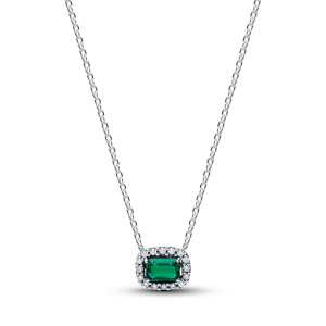 Colier Argint 925 CZ Cristal Verde PANDORA