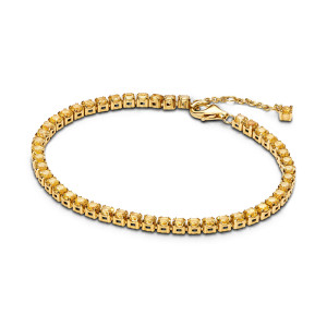 Bratara Tenis Placare Aur Galben 14k Cristal Galben PANDORA