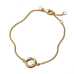 Bratara ESSENCE Placare Aur Galben 14k CZ Perla de Cultura PANDORA