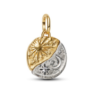 Medalion Soare si Luna Pandora ME Placare Aur Galben 14K Argint 925 CZ PANDORA