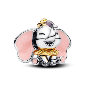 Talisman Disney Dumbo Placare Aur Galben 14K Argint 925 Email Roz si Galben PANDORA