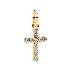 Talisman Cruce Placare Aur Galben 14K CZ PANDORA
