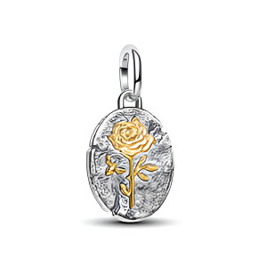 Medalion Trandafir Pandora ME Placare Aur Galben 14K Argint 925 CZ PANDORA