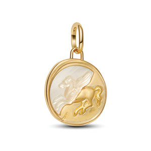 Medalion Pegasus Pandora ME Placare Aur Galben 14K Sidef Artificial PANDORA