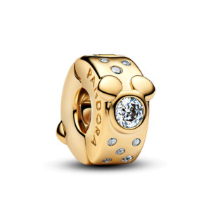 Talisman Disney Mickey si Minnie Placare Aur Galben 14K CZ PANDORA