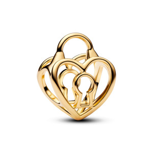 Talisman Inima cu Lacat Placare Aur Galben 14K PANDORA