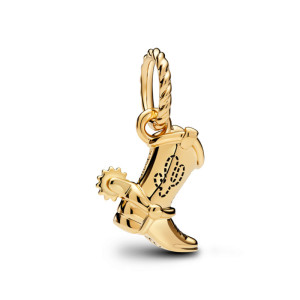 Talisman Disney Woody Placare Aur Galben 14K Email Negru PANDORA 