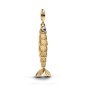 Talisman Peste Placare Aur Galben 14K Email Albastru PANDORA