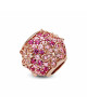 Talisman Margareta Pandora Placare Aur Roz 14K Cristal Roz si Ciresiu PANDORA