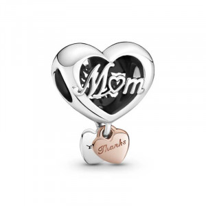 Talisman Inima Mama Pandora Placare Aur Roz 14K Argint 925 PANDORA