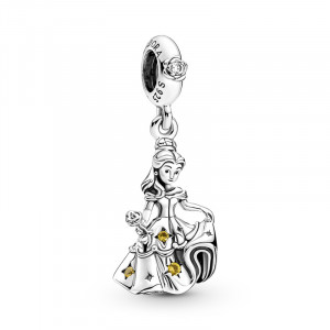 Talisman Pandantiv Disney Belle Argint 925 Cristal Galben CZ PANDORA
