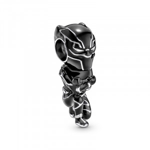 Talisman Marvel Pantera Neagra Argint 925 Email Negru PANDORA