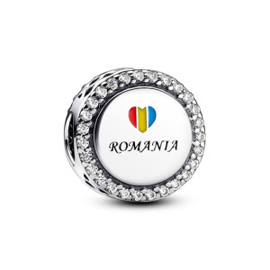 Talisman Cuplu din Romania Argint 925 Email Multicolor CZ PANDORA
