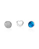 Elemente Micute Decembrie Inima si Picaturi Argint 925 Cristal London Blue, CZ PANDORA