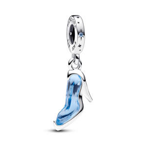 Talisman Pandantiv Disney Cenusareasa Pantof Argint 925 Cristal Albastru CZ PANDORA