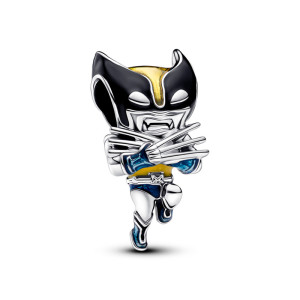Talisman Marvel Wolverine Argint 925 Email Negru Galben Albastru PANDORA