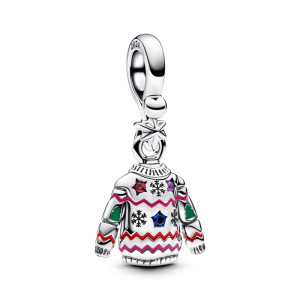 Talisman Pandantiv cu Pulover de Craciun Argint 925 CZ PANDORA