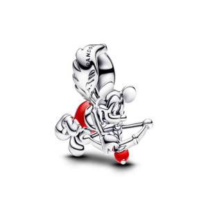 Talisman Disney Mickey Cupidon Argint 925 Email Rosu PANDORA