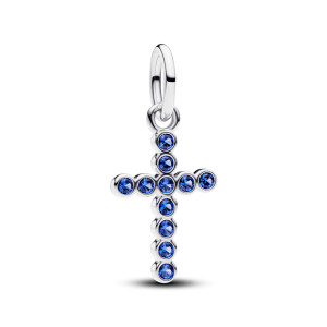 Talisman Cruce Argint 925 Cristal Albastru PANDORA