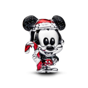 Talisman Disney Mickey Argint 925 Email Negru si Rosu PANDORA