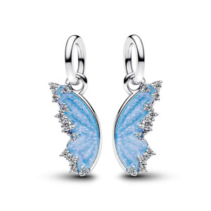 Talisman Fluture Argint 925 CZ Email Albastru PANDORA