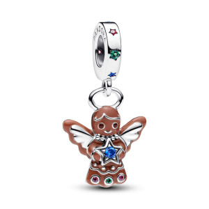 Talisman Inger de Turta Dulce Argint 925 CZ Email, Cristal Verde si Albastru PANDORA