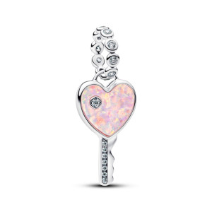 Talisman Cheie Argint 925 CZ Opal Roz PANDORA