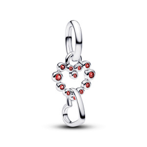 Talisman Inimioare Argint 925 Cristal Rosu PANDORA