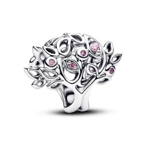 Talisman Copacul Familiei Argint 925 CZ Fancy Roz Cristal Fucsia Roz PANDORA