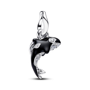Talisman Orca Argint 925 CZ Email Negru PANDORA