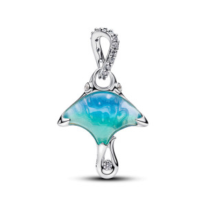 Talisman Manta Argint 925 CZ Sidef Artificial, Email, Sticla de Murano PANDORA