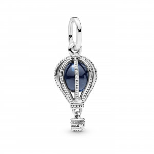 Talisman Pandantiv Balon cu Aer Cald Argint 925 Cristal Albastru PANDORA