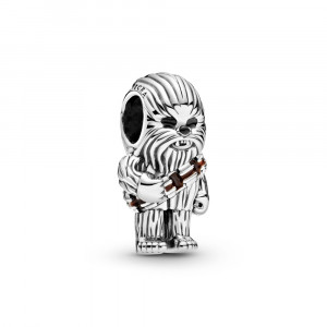 Talisman Star Wars Chewbacca Argint 925 Email Maro si Negru PANDORA