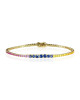 Bratara Tennis Aur 18k Safire Multicolore,Rubine DERUVO