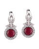 Cercei Aur 18k Diamante, Rubin DERUVO Cercei Aur 18k Diamante, Rubin DERUVO