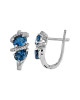 Cercei Aur 18k Diamante, London Blue Topaz DERUVO