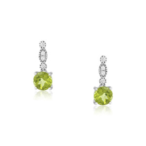 Cercei Aur 18k Diamante, Peridot DERUVO