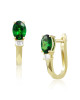 Cercei Aur 18k Diamante, Tsavorite DERUVO